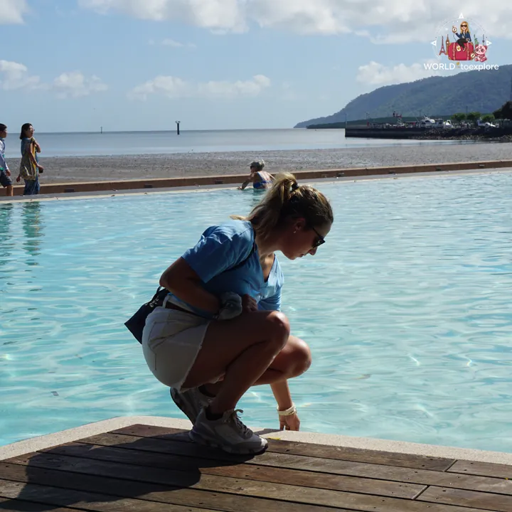 By the Esplanade Lagoon, Cairns' free public saltwater pool