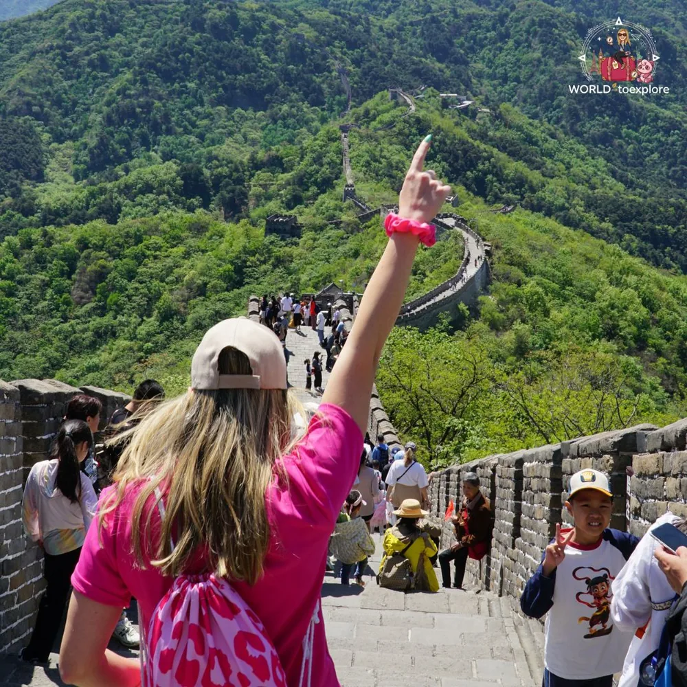 Na Grande Muralha da China em Mutianyu, Pequim