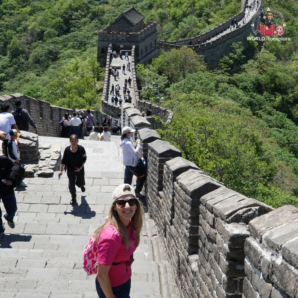 Escadaria da Grande Muralha da China em Mutianyu, Pequim