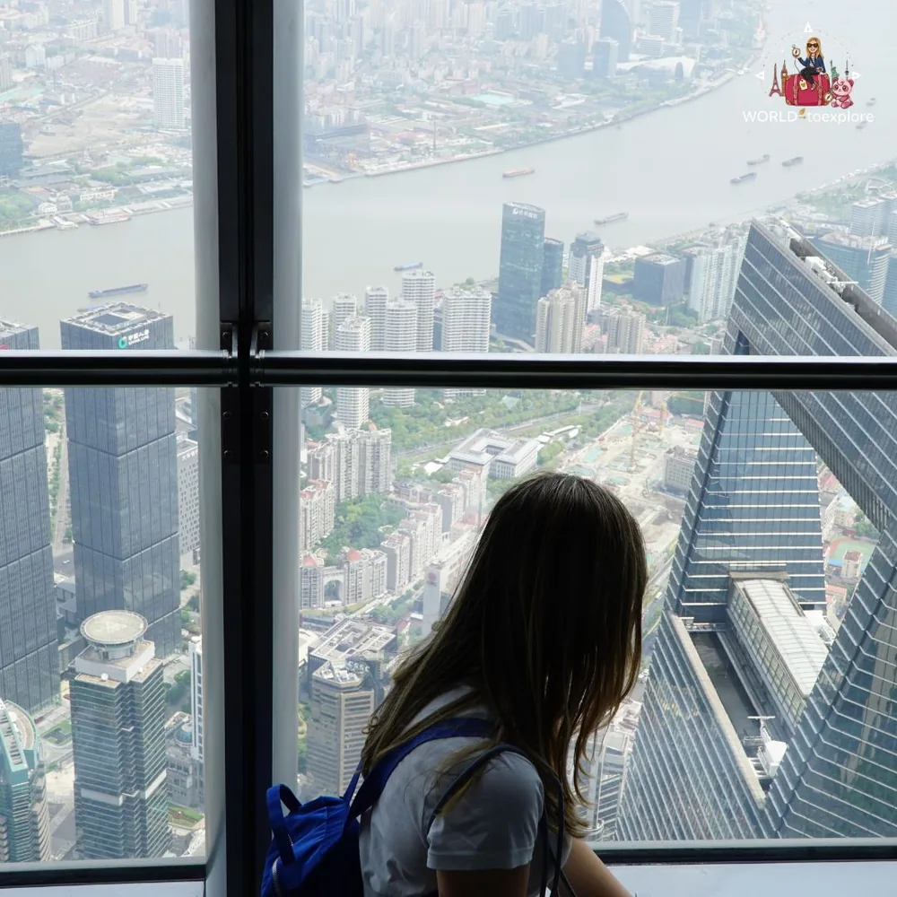 Vista de Xangai a partir do miradouro da Shanghai Tower