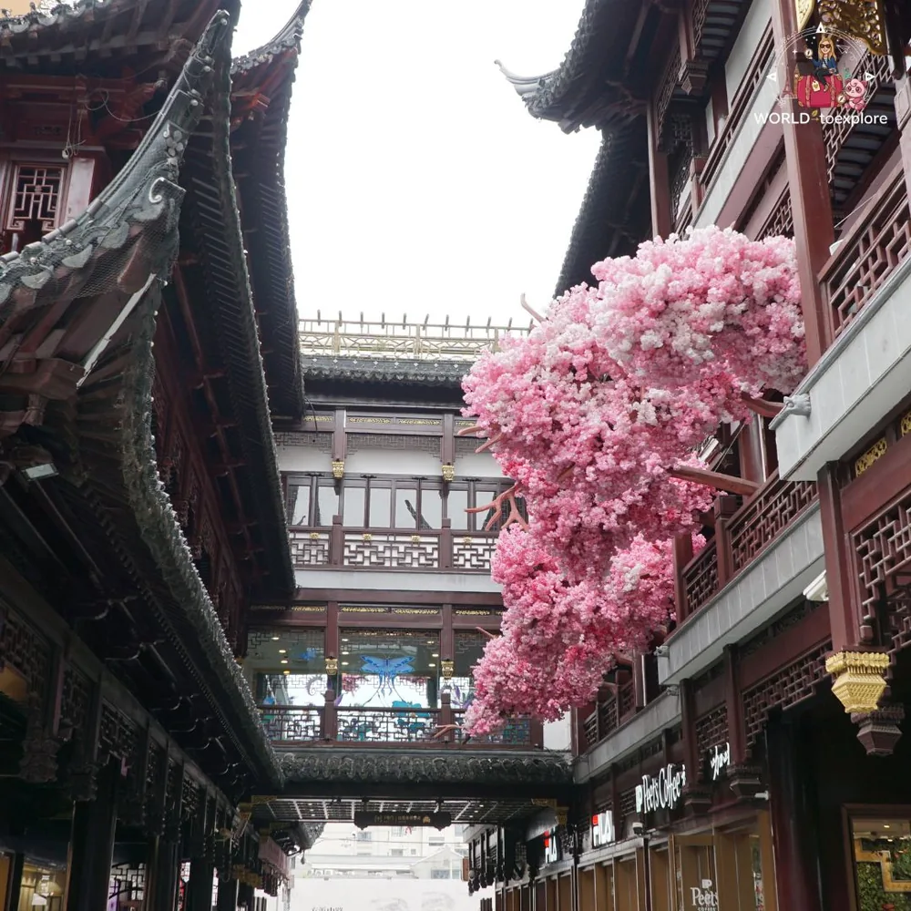 Arquitetura tradicional na Shanghai Old Street, Xangai