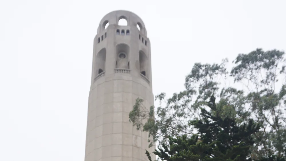 View of Coit Tower on Telegraph Hill, San Francisco
