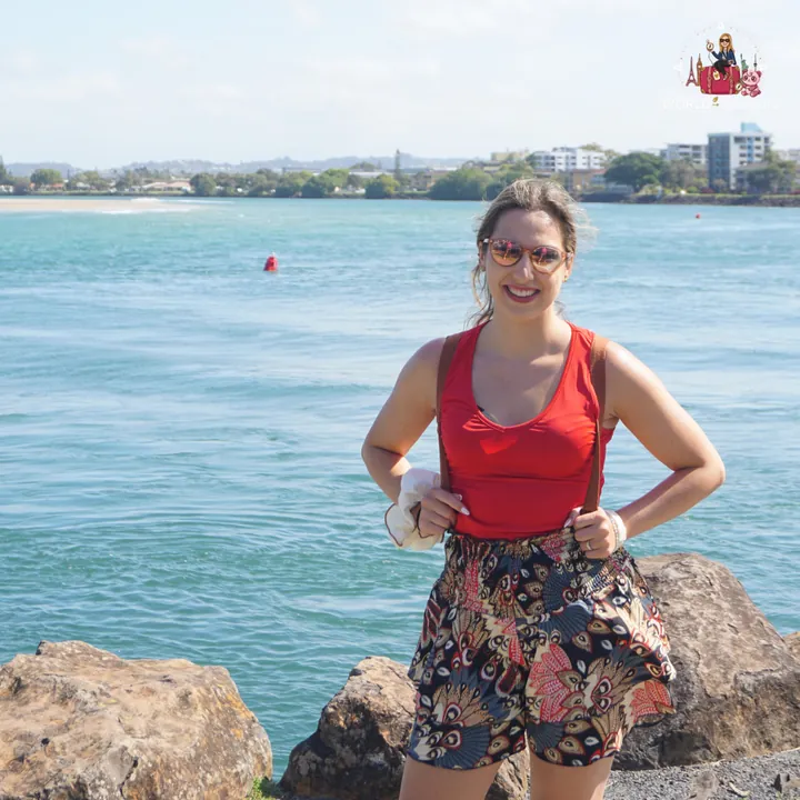 By the rocks at Rainbow Bay, at the southern tip of the Gold Coast