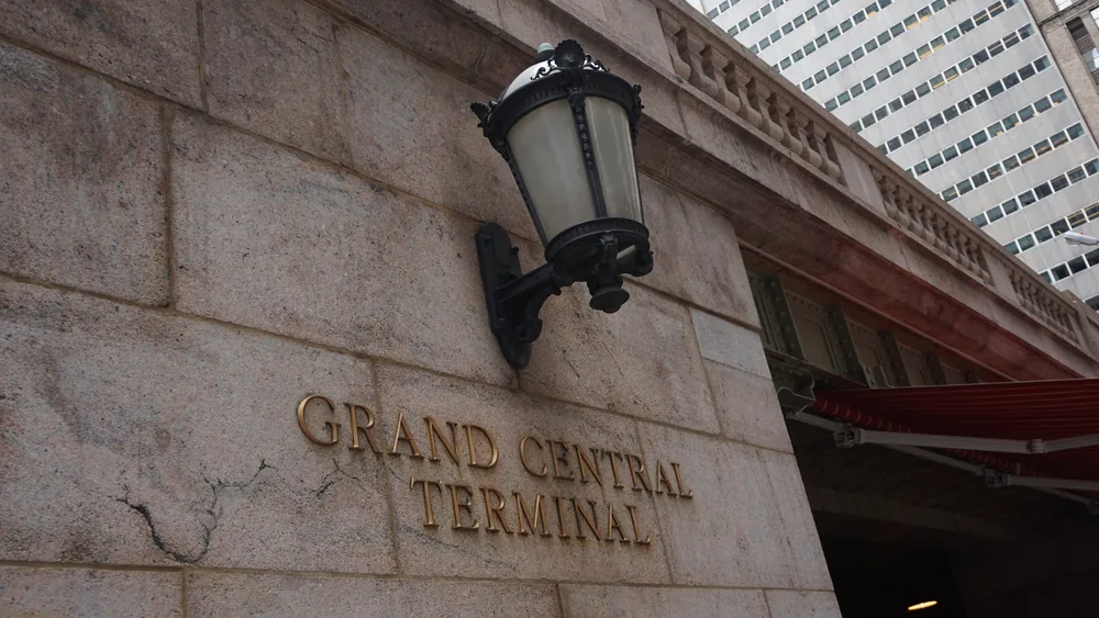 Grand Central Terminal Station New York Main Hall Outside Lamp