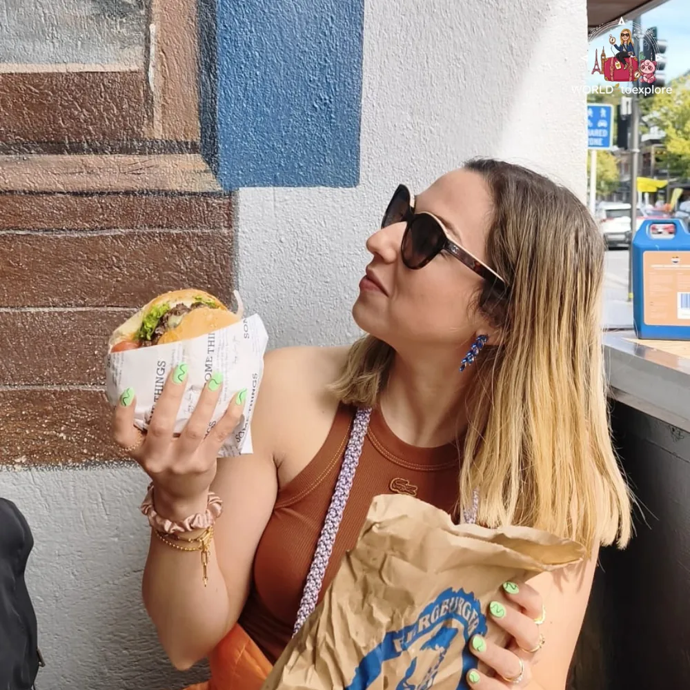 The iconic Fergburger burger, Queenstown