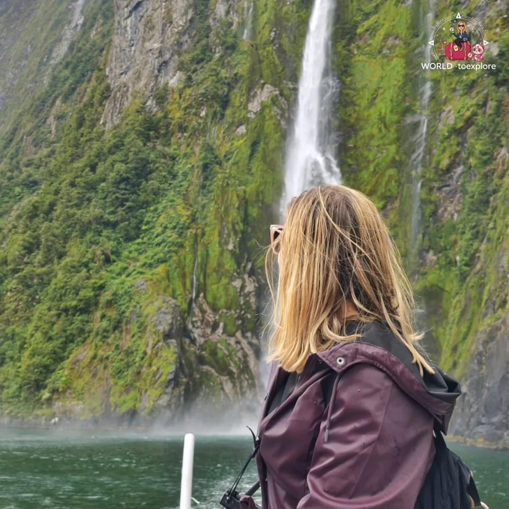 Waterfall in Milford Sound