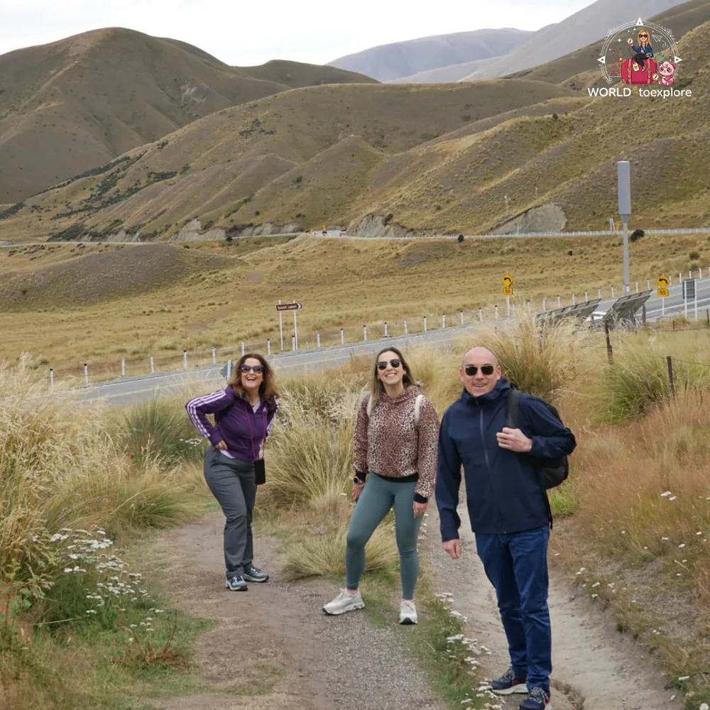 Crossing the Lindis Pass and its golden hills