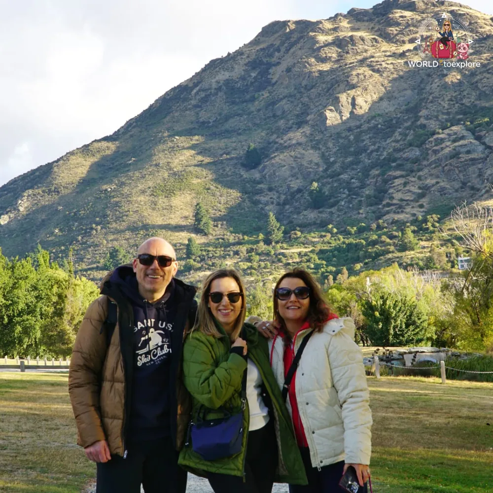 With family and the Queenstown mountains in the background