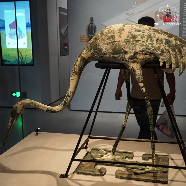 Bronze bird from Qin Shi Huang's funerary complex, on display at the Terracotta Army museum
