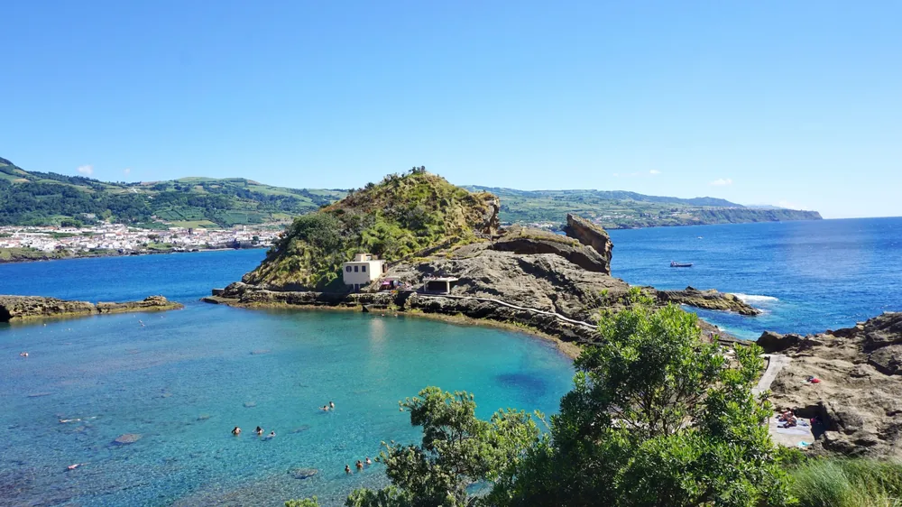 Azores Vila Franca do Campo ilhéu islet Swim Azores de viagem