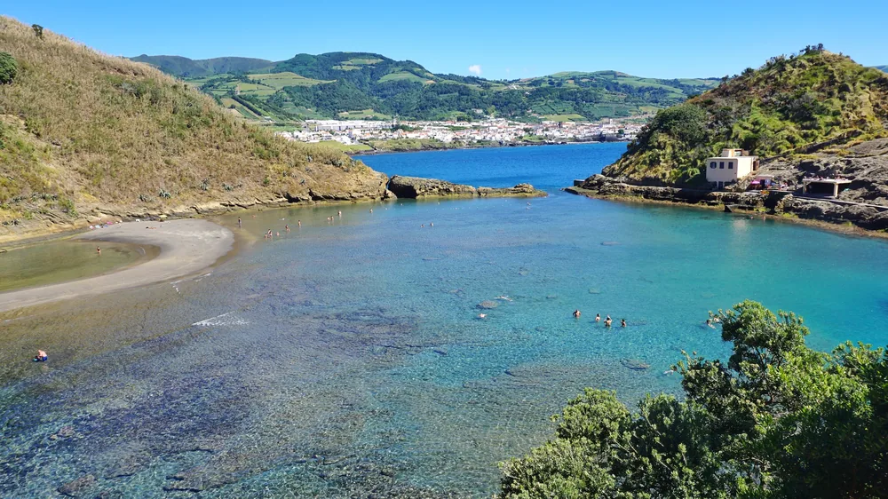 Azores Vila Franca do Campo ilhéu islet Swim Azores de viagem